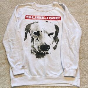 Sublime White Graphic Sweatshirt